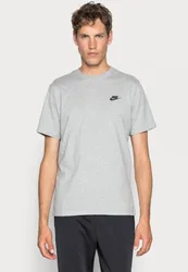 Mens Sportswear T Shirt Club In Grey Jersey - Size X-Large
