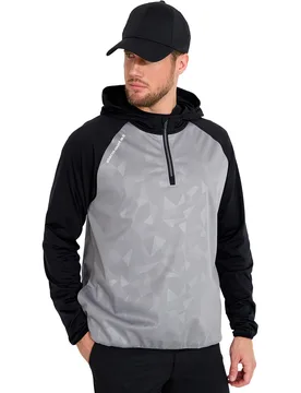 Hoodie Kingsbarns Hybrid, grau/schwarz m - Abacus - FashionsVida