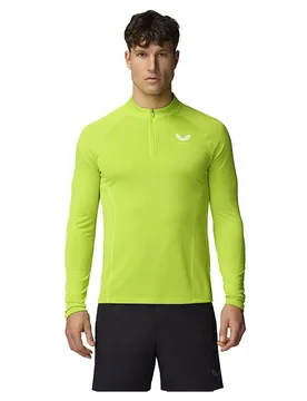 Sweat à Demi-zip Cmd30842 Acid Lime / White Reflective M - Castore - FashionsVida