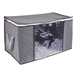 Kleidertasche mit Sichtfenster grau