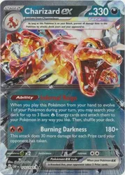 Pokemon SV Obsidian Flames 125/197 Charizard ex (Prize Pack League Promo)