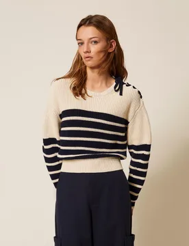 Twinset Pull boxy avec rayures - TWINSET - FashionsVida
