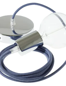 Cables Suspension Luminaire Rc30 50 Cm Stone Gray / Chrome Plated One Size - Creative - FashionsVida