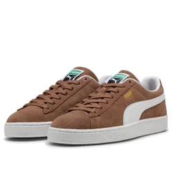 Unisex Suede Classic Haute Coffee/white Trainers - Brown - Size Uk 5