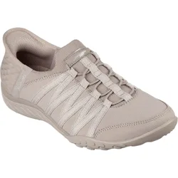 Womens Breathe-Easy - Roll-With-Me Shoe - Taupe Textile - Size Uk 8