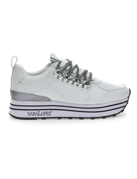 Sneakers Flatform Bianche 38 - SARA LOPEZ - FashionsVida