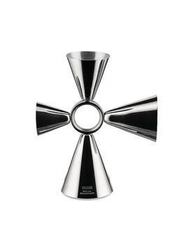 Misurino da bar Quadri Combo Jigger in acciaio inox argento - Alessi - FashionsVida