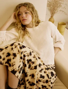 Jersey de mujer en punto chenilla canalé - Southern Cotton - FashionsVida