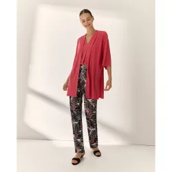 Chaqueta de mujer en punto liso manga francesa