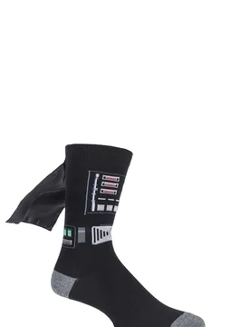 Pair Black Disney Star Wars Darth Vader Cape Socks Men's 6-11 Mens - - Black - Size: 6-11 Mens - Film & TV Characters - FashionsVida