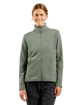 Grid Full Zip Fleece Shadow Melange S Women - Odlo - FashionsVida