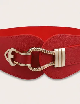 Cinturón ancho elegante de metal con hebilla para abrigos y vestidos, ideal para fiestas, verano, escuela, otoño y Halloween Unitalla - Shein - FashionsVida