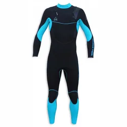 Combinaison En Néoprène à Manches Longues Avec Fermeture éclair Sur La Poitrine Surf Ultra Stretch 3/2 Mm Black / Blue S