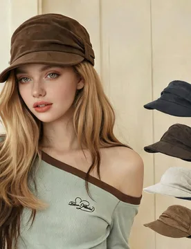 Gorra de Newsboy de Ante Vintage Otoño/Invierno, Sombrero de Estilo Británico de Moda Europea & Americana, Sombrero Versátil Arrugado para Mujeres, - Shein - FashionsVida