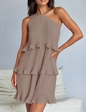 Off-shoulder Off-shoulder Dress Layered Splicing Spring Summer Women's New Hem Solid Color Short Dress Ropa Mujer Vestidos - Aliexpress - FashionsVida
