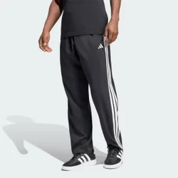 Pantaloni Essentials 3-Stripes Stanford Lite Woven Tapered con orlo aperto M Black / White