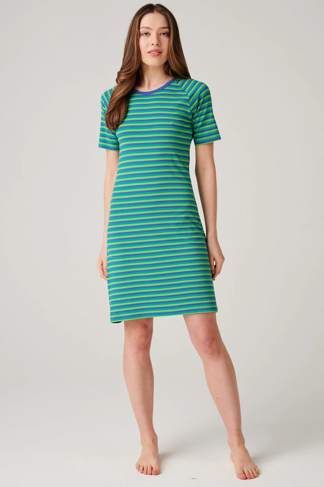 Womens Bamboo Short Sleeve Nightdress - - Size: S - British Boxers - FashionsVida