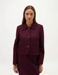 Pure Wool Short Jacket Purple female