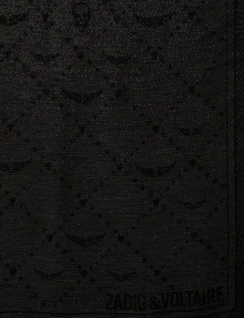 Zadig & Voltaire - Foulard de mujer grande jacquard con monograma metalizado de modal - Zadig & Voltaire - FashionsVida