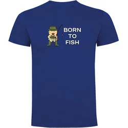 Born To Fish Short Sleeve T-shirt Royal Blue 2XL Men