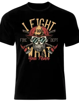 Firefighter Pompier Fireman Feuerwehrmann T-Shirt Men's 100% Cotton Casual T-shirts Loose Top New - Aliexpress - FashionsVida