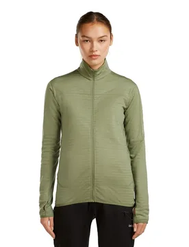 Sweat-shirt à Zip Merino Blend 300 Realfleece™ Descender Lichen XS - Icebreaker - FashionsVida