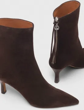 Botines básicos de mujer de ante con cremallera - Maje - FashionsVida