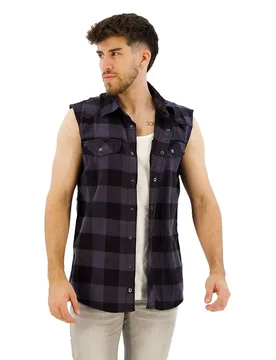 Débardeur Check Black / Grey 4XL - Brandit - FashionsVida