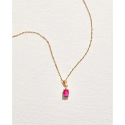 Colgante de oro con diamante y rubí