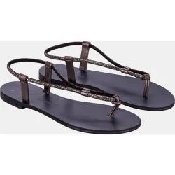 Sandalias de mujer griegas planas con tiras