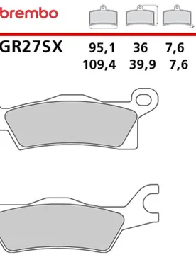 Pastiglie Freno Moto Sinterizzate Off Road SX 07GR27S taglia un - Brembo - FashionsVida