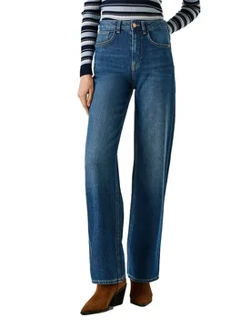 Jeans A Vita Alta Lexa Straight Fit Faded Medium Blue 28 - Pepe jeans - FashionsVida