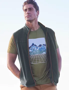 Rove Mens Fleece Gilet - Green - Green - Size: 3XL - Mountain Warehouse - FashionsVida