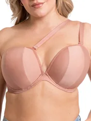 Womens Superhero Plunge Multiway Bra - Beige Polyamide - Size 34e