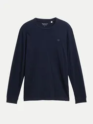 Basic Langarmshirt Blau XL