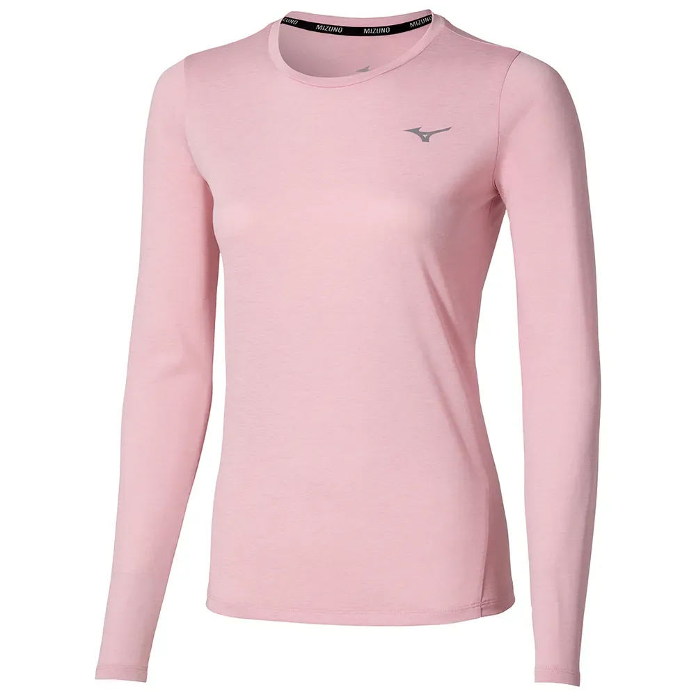 Core Impulse Long Sleeve T-shirt Bleached Mauve XL Women - Mizuno - FashionsVida