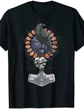 Norse Warrior Hammer Raven Nordic Rune Celtic Compass Men T-Shirt Short Sleeve Casual Cotton O-Neck Shirts - Aliexpress - FashionsVida