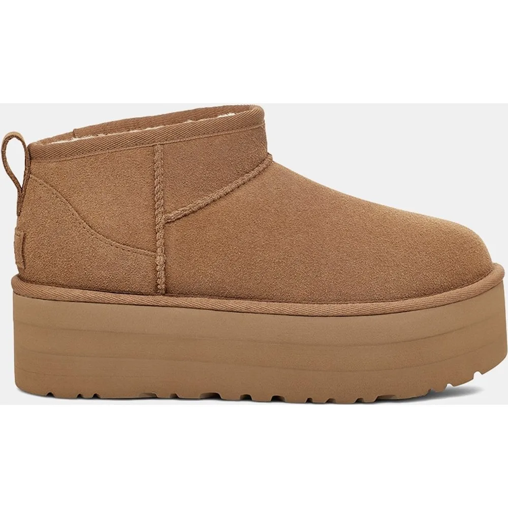 Botas Classic Ultra Mini de mujer en piel con plataforma - Ugg - FashionsVida