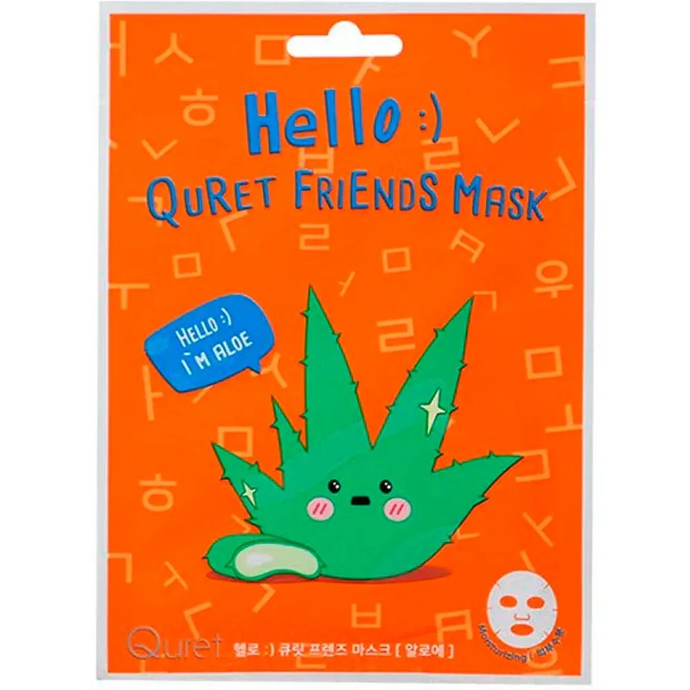 Mascarilla Hello :) Friends aloe 25 g - QURET - FashionsVida