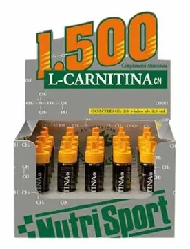 Scatola Di Fiale Di L-carnitina 1500 Arancia 20 Unità Grey - Nutrisport - FashionsVida