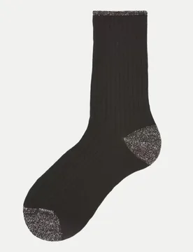 Socken Donna Calzino N 279 Schwarz - Alto Milano - FashionsVida