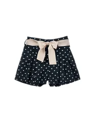 Shorts a pois bambina nero e bianco