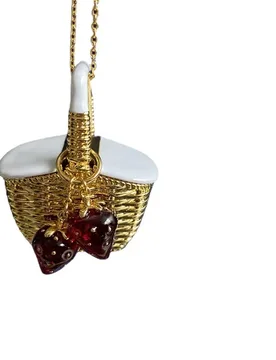 Fashion Jewelry Pastoral Vintage Elegant Strawberry Basket Fruit Long Necklace Sweater Chain Decoration Unique Birthday Gifts - Aliexpress - FashionsVida