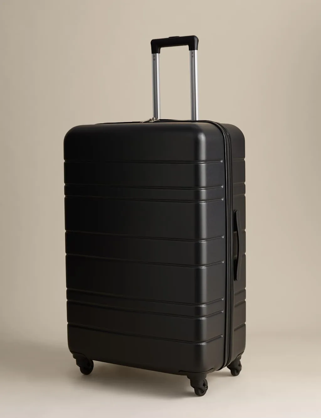 Pisa 4 Wheel Hard Shell Large Suitcase Black - M&S - FashionsVida