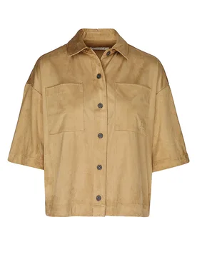 Blusa camisera marrón claro L - Smith&soul - FashionsVida