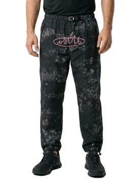 Pantaloni Sportivi Melted Stone Nylon Tie And Dye Black M - Grimey - FashionsVida