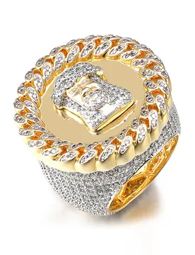 VANAXIN Hip Hop Men's Iced Out Jesus Face Ring Gold Color Band Micro Pave CZ Bling Jewelry for Rapper - Aliexpress - FashionsVida