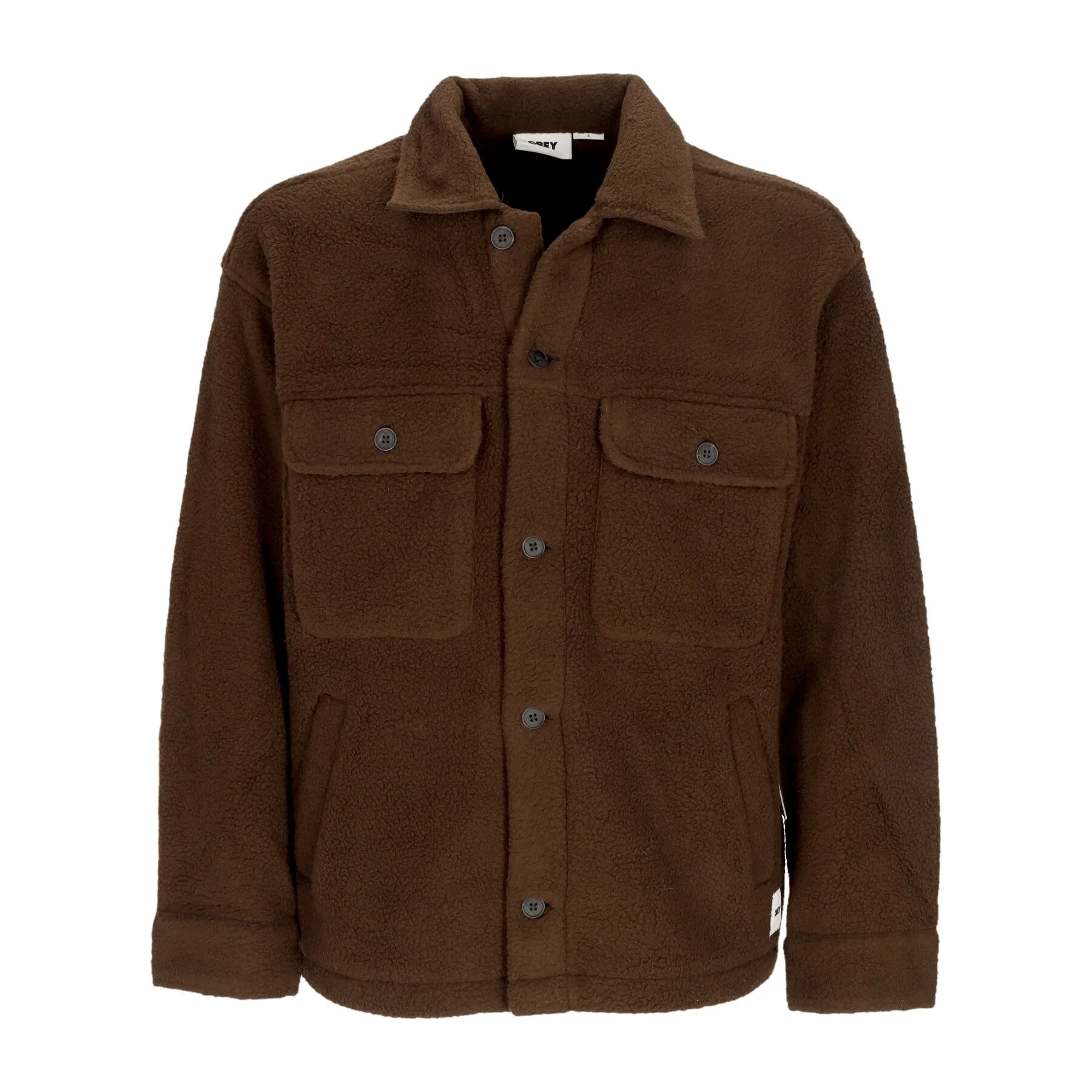 Camicia Imbottita Uomo Thompson Shirt Jacket Java Brown - OBEY - FashionsVida