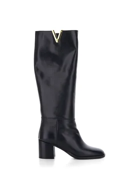 Stivali in pelle NERO 38 - VIA ROMA 15 - FashionsVida
