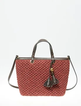 Bolso rafia natural troquelado - Sfera - FashionsVida